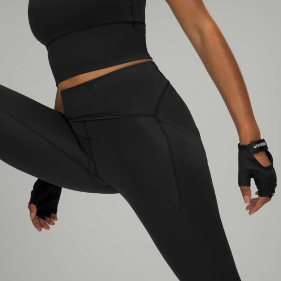NWT Lululemon Power Thru High Rise Tight 25" - W5CVIS, Black, Size 8, Leggings - Picture 2 of 9